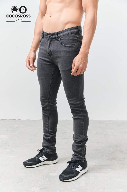 JEANS BLACK OUT GRIS JASPEADO