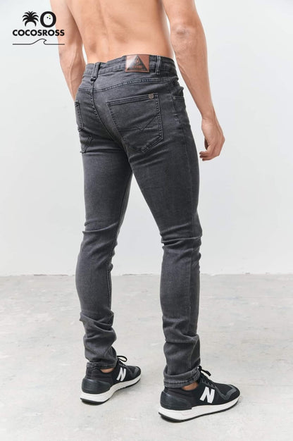 JEANS BLACK OUT GRIS JASPEADO